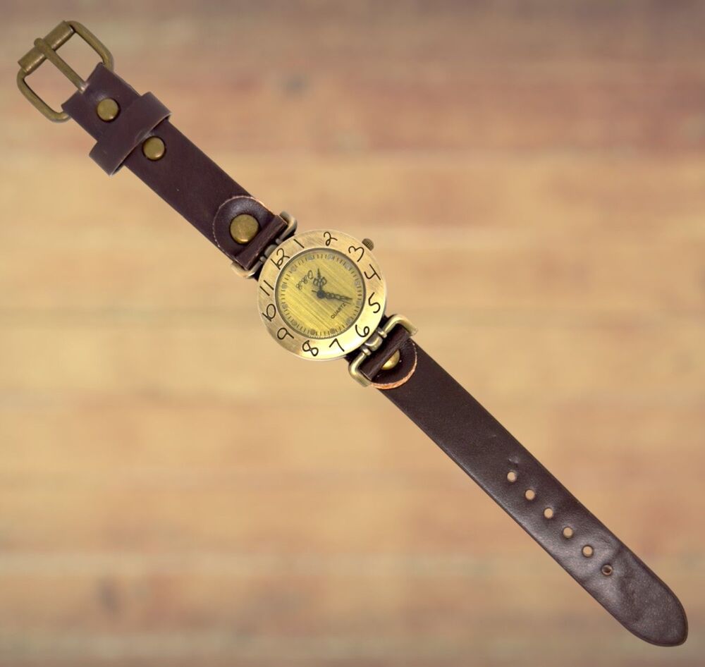 Vtg Unisex Watch Bronze Face Fresh Battery #1112 - Picture 2 of 4
